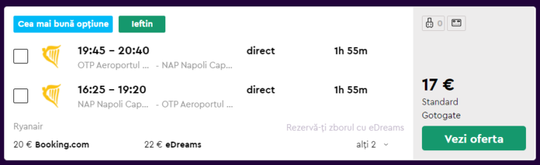 Bilete de avion ieftine Napoli