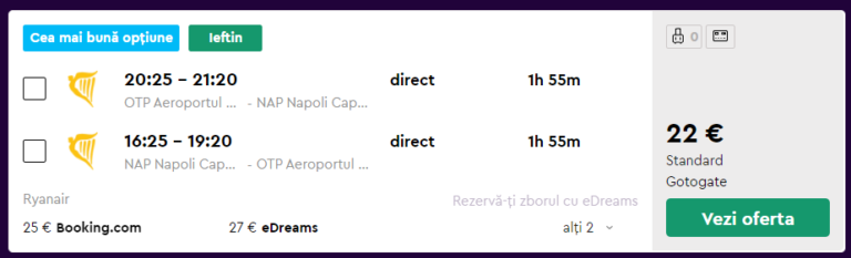 Bilete de avion ieftine Napoli