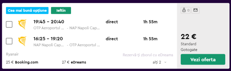 Bilete de avion ieftine Napoli