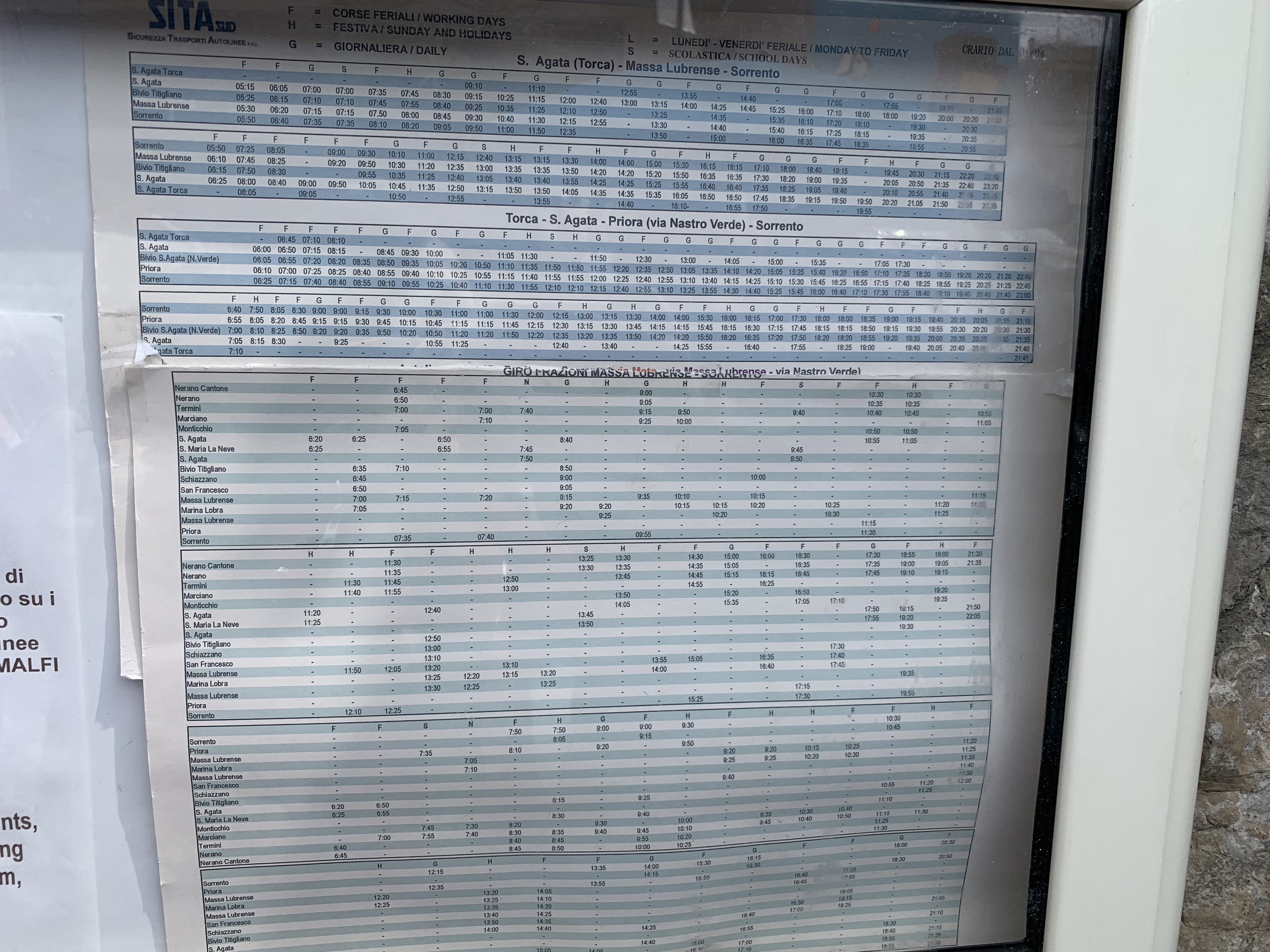 Sitabus Timetable