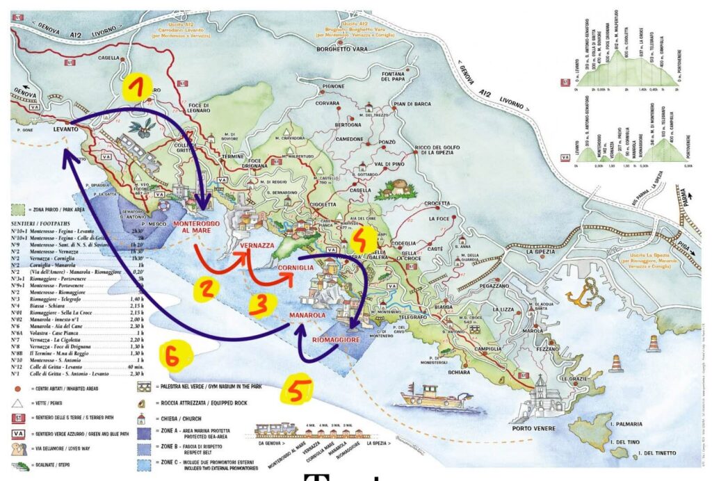 Cinque Terre Map